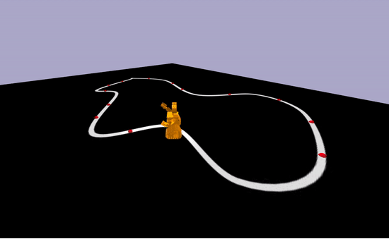 Wall-e Navigating a Bounded Curved Polygon